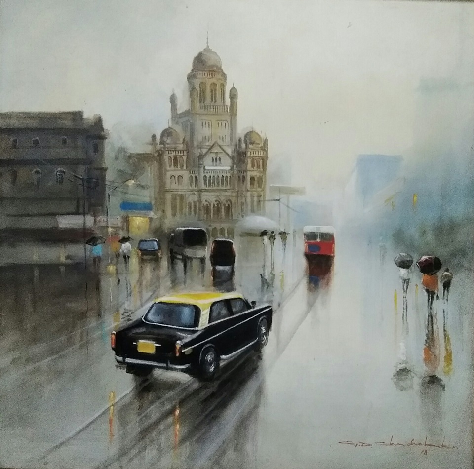 Chandrababu creates extraordinary cityscape paintings